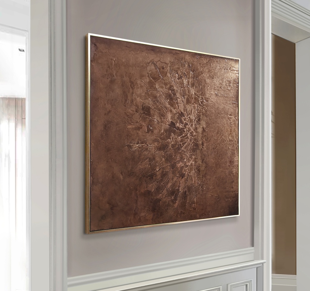 BRONZE MOON – metallic wall art canvas