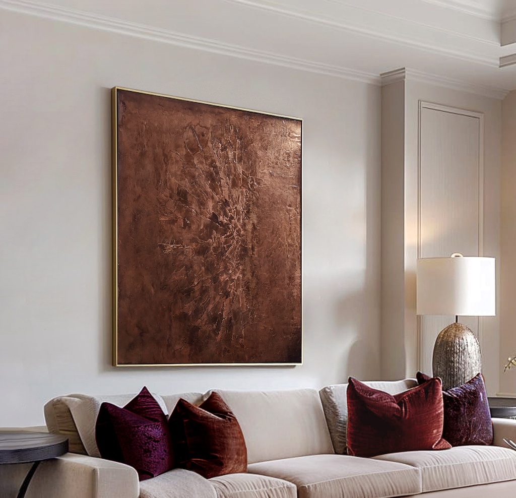 BRONZE MOON – metallic wall art canvas