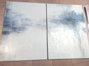 BLUE SET paintings abstract wall art on canvas