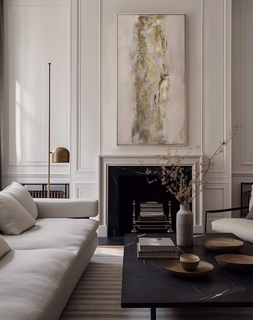 Textured abstract original painting on large canvas