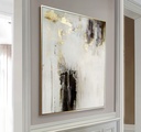 WHITE WATERFALL – Large abstract wall art on canvas