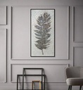 Vertical Feather Mosaic Wall Art – Dark Grey, Silver & Gold on Pale Background