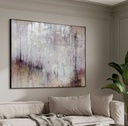 HAZE – silver, white and gold large wall art