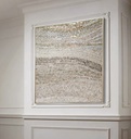 Cream and Gold Mosaic Wall Art – Large Neutral Abstract Canvas