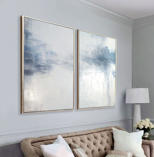 BLUE SET paintings abstract wall art on canvas